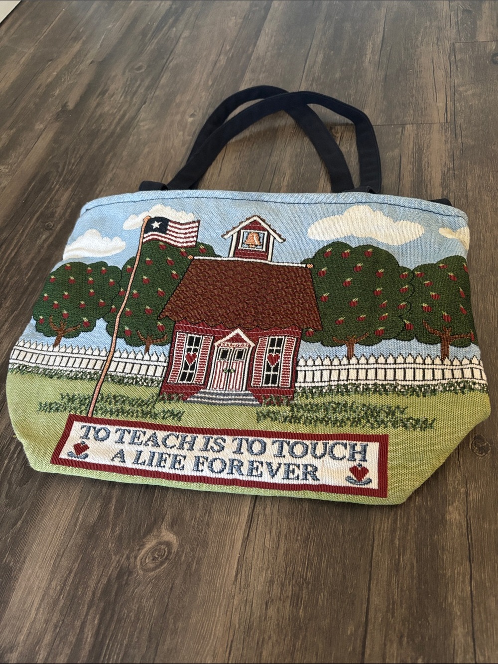 Ultima Weave Tapestry Tote Schoolhouse To Teach Is To Touch A Life Forever